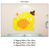  Tranh mica EPeBen dán tường nổi 3d hình con vịt vàng ngốc nghếch decor trang trí Phòng ngủ cho bé, Phòng học, Mẫu giáo 