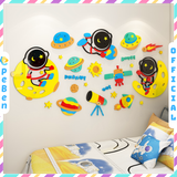  Tranh mica EPeBen dán tường nổi 3d hình Phi Hành Gia cùng hành tinh decor trang trí Phòng ngủ cho bé, Phòng học Mẫu giáo 