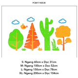  Tranh mica EPeBen dán tường nổi 3d hình Cây Hoa decor trang trí Phòng cho bé, Phòng học, Cầu thang lớp mẫu giáo, Chân Tường 