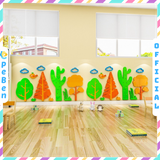  Tranh mica EPeBen dán tường nổi 3d hình Cây Hoa decor trang trí Phòng cho bé, Phòng học, Cầu thang lớp mẫu giáo, Chân Tường 