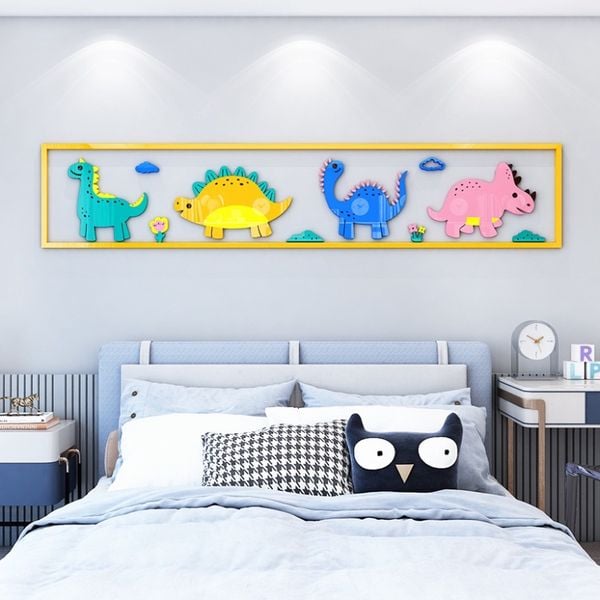  Tranh mica EPeBen dán tường nổi 3d hình Các con vật vui vẻ decor trang trí Phòng ngủ cho bé, Dán đầu giường, Chân Tường 