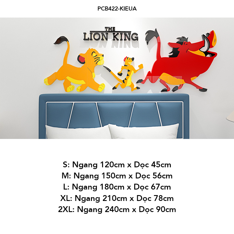  Tranh mica EPeBen dán tường nổi 3d hình Thế giới vua sư tử decor trang trí Phòng ngủ, Phòng học, Phòng cho bé 