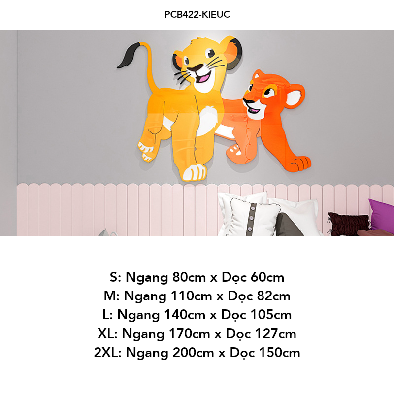  Tranh mica EPeBen dán tường nổi 3d hình Thế giới vua sư tử decor trang trí Phòng ngủ, Phòng học, Phòng cho bé 