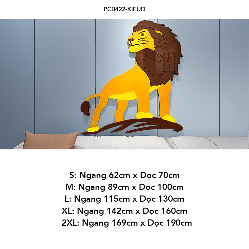  Tranh mica EPeBen dán tường nổi 3d hình Thế giới vua sư tử decor trang trí Phòng ngủ, Phòng học, Phòng cho bé 