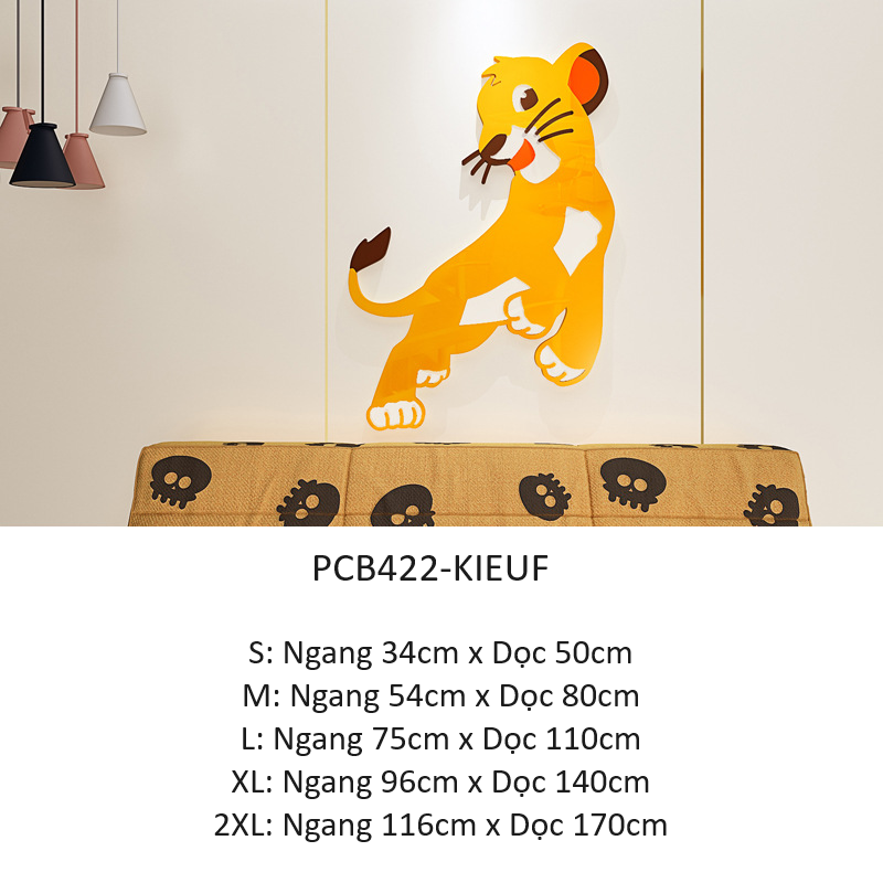  Tranh mica EPeBen dán tường nổi 3d hình Thế giới vua sư tử decor trang trí Phòng ngủ, Phòng học, Phòng cho bé 