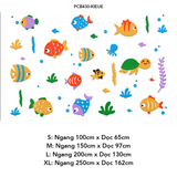  Tranh mica EPeBen dán tường nổi 3d hình Dưới đáy đại dương decor trang trí Phòng tắm, bể bơi, nhà vệ sinh trường mầm non 