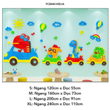  Tranh mica EPeBen dán tường nổi 3d hình Hành trình của khủng long decor trang trí Phòng ngủ cho bé, Lớp Học Mẫu giáo 