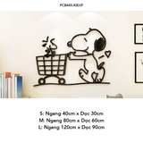  Tranh mica EPeBen dán tường nổi 3d hình Chú chó Snoopy vui nhộn decor trang trí Phòng ngủ cho bé, Phòng khách, Mẫu giáo 