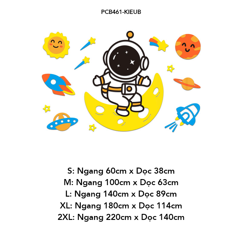  Tranh mica EPeBen dán tường nổi 3d hình Vũ trụ Phi Hành Gia decor trang trí Phòng ngủ cho bé, Phòng khách, Lớp Mẫu giáo 
