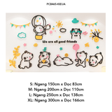  Tranh mica EPeBen dán tường nổi 3d hình Những người bạn tốt decor trang trí Phòng ngủ cho bé, Lớp Mẫu giáo, Mầm non 