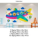  Tranh mica EPeBen dán tường nổi 3d hình Thế giới của muôn thú decor trang trí Phòng ngủ cho bé, Lớp Mẫu giáo, Mầm non 