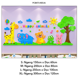  Tranh mica EPeBen dán tường nổi 3d hình Vườn thú diệu kỳ decor trang trí Phòng ngủ cho bé, Lớp Mẫu giáo, Mầm non 