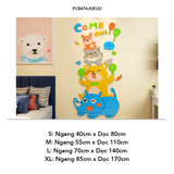  Tranh mica EPeBen dán tường nổi 3d hình Tình bạn muôn loài decor trang trí Phòng ngủ cho bé, Phòng khách, Mẫu giáo 
