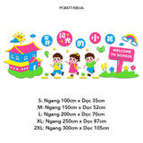 Tranh mica EPeBen dán tường nổi 3d hình Welcome to School  decor trang trí Phòng học,Mầm non 