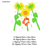  Tranh mica EPeBen dán tường nổi 3d hình Cánh đồng hoa hướng dương decor trang trí Phòng ngủ cho bé, Lớp Học Mẫu giáo, Chân Tường 