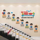  Tranh mica EPeBen dán tường nổi 3d Hình Bậc Thang Học Tập trang trí Phòng cho bé, Phòng khách, Mầm Non, Mẫu Giáo 