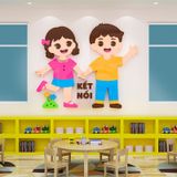  Tranh mica EPeBen dán tường nổi 3d Hình Xin Chào, Thanh You, Good Day trang trí Cửa Hàng, Quán Ăn, Shop Thời Trang 