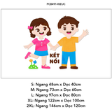  Tranh mica EPeBen dán tường nổi 3d Hình Các Bé Học Tập trang trí Phòng cho bé, Mầm Non, Mẫu Giáo 