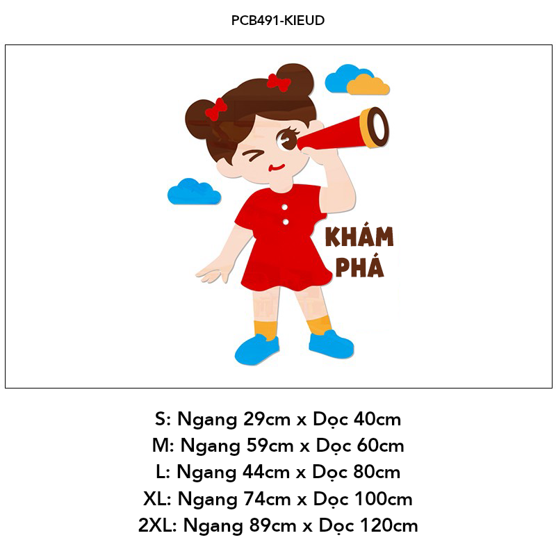  Tranh mica EPeBen dán tường nổi 3d Hình Các Bé Học Tập trang trí Phòng cho bé, Mầm Non, Mẫu Giáo 