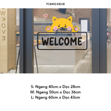  Tranh mica EPeBen dán tường nổi 3d Hình Welcome, Xin Chào trang trí Cửa Hàng, Quán Ăn, Shop Thời Trang 