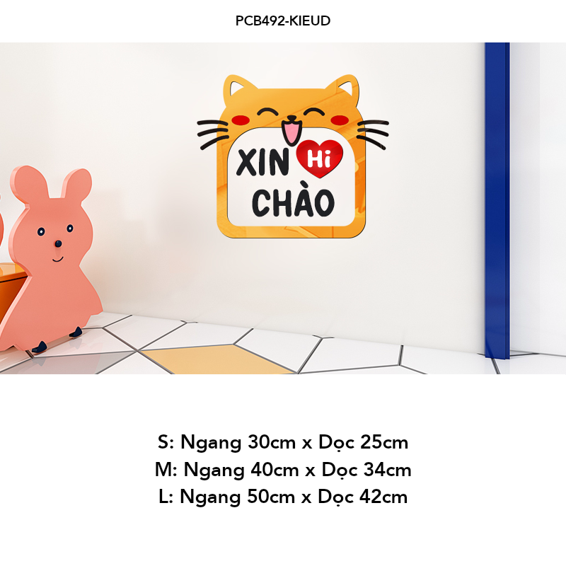  Tranh mica EPeBen dán tường nổi 3d Hình Welcome, Xin Chào trang trí Cửa Hàng, Quán Ăn, Shop Thời Trang 