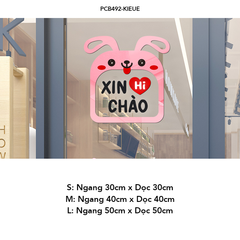  Tranh mica EPeBen dán tường nổi 3d Hình Welcome, Xin Chào trang trí Cửa Hàng, Quán Ăn, Shop Thời Trang 
