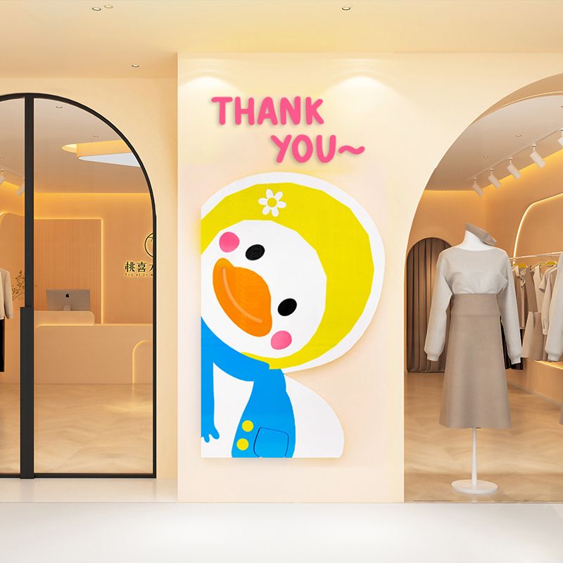  Tranh mica EPeBen dán tường nổi 3d Hình Xin Chào, Thanh You, Good Day trang trí Cửa Hàng, Quán Ăn, Shop Thời Trang 