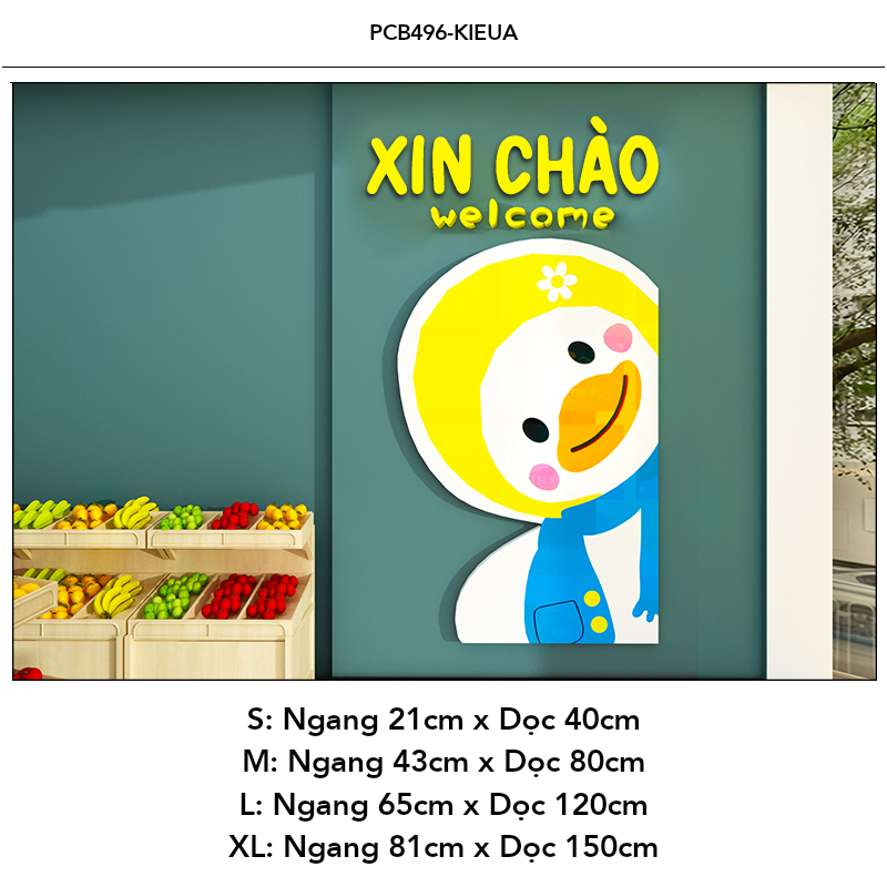  Tranh mica EPeBen dán tường nổi 3d Hình Xin Chào, Thanh You, Good Day trang trí Cửa Hàng, Quán Ăn, Shop Thời Trang 