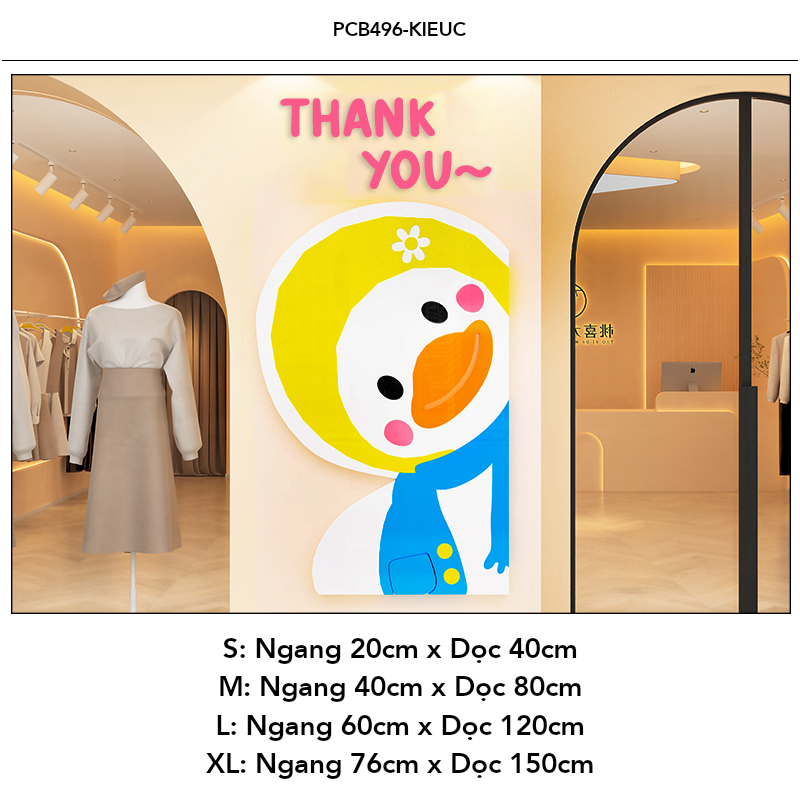  Tranh mica EPeBen dán tường nổi 3d Hình Xin Chào, Thanh You, Good Day trang trí Cửa Hàng, Quán Ăn, Shop Thời Trang 