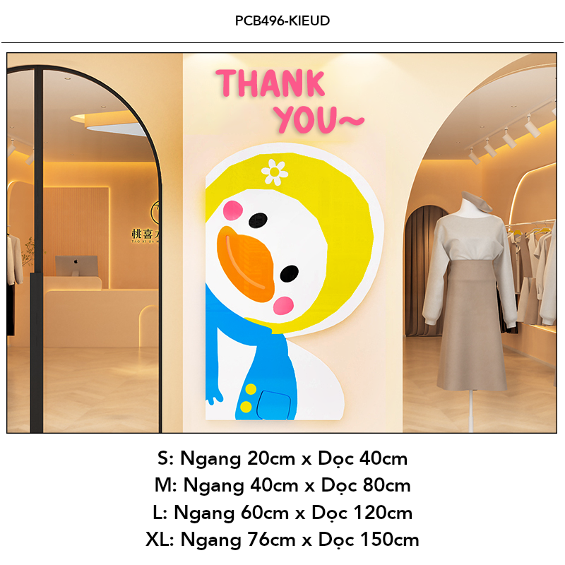  Tranh mica EPeBen dán tường nổi 3d Hình Xin Chào, Thanh You, Good Day trang trí Cửa Hàng, Quán Ăn, Shop Thời Trang 