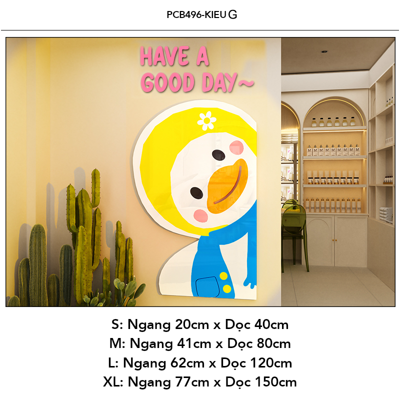  Tranh mica EPeBen dán tường nổi 3d Hình Xin Chào, Thanh You, Good Day trang trí Cửa Hàng, Quán Ăn, Shop Thời Trang 