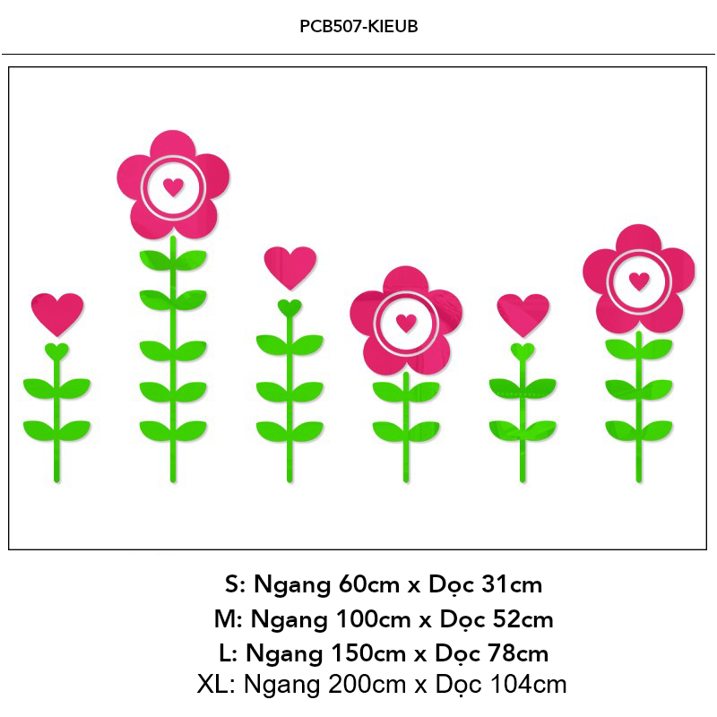  Tranh mica EPeBen dán tường nổi 3d Vườn Hoa Tình Yêu trang trí Phòng ngủ, Phòng khách,Mầm Non 