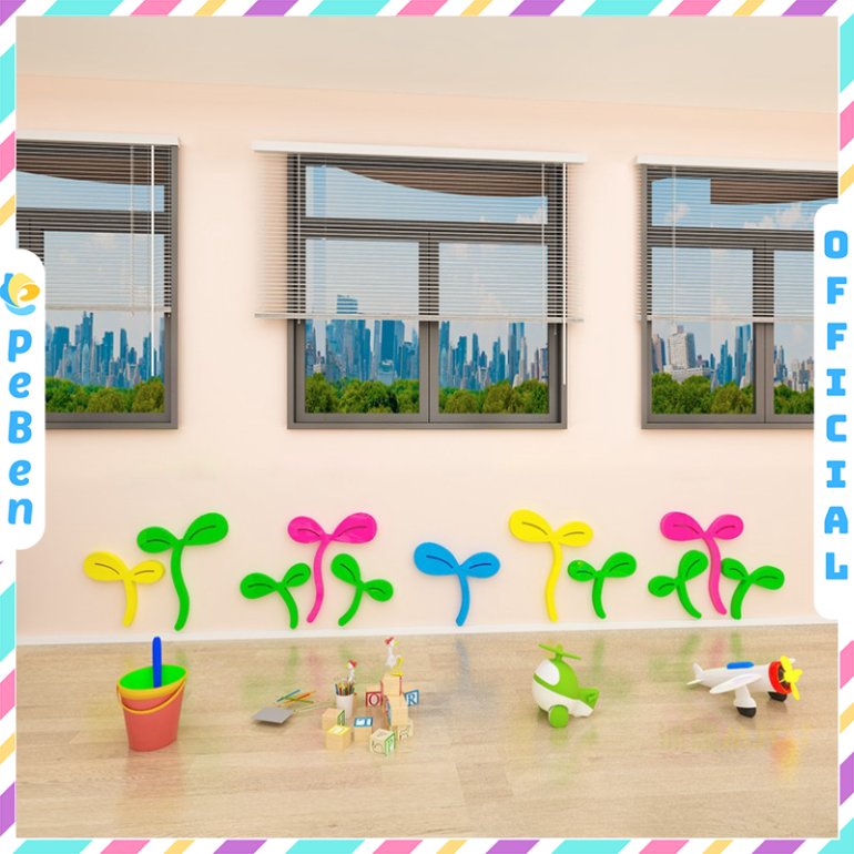  Tranh mica EPeBen dán tường nổi 3d Vườn Hoa Tình Yêu trang trí Phòng ngủ, Phòng khách,Mầm Non 