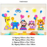  Tranh mica EPeBen dán tường nổi 3d Mỗi ngày vui vẻ trang trí Phòng cho bé, Phòng ngủ 