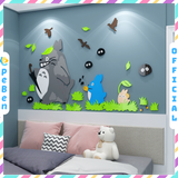  Tranh mica EPeBen dán tường nổi 3d Totoro và những người bạn trang trí Phòng cho bé, Phòng ngủ 