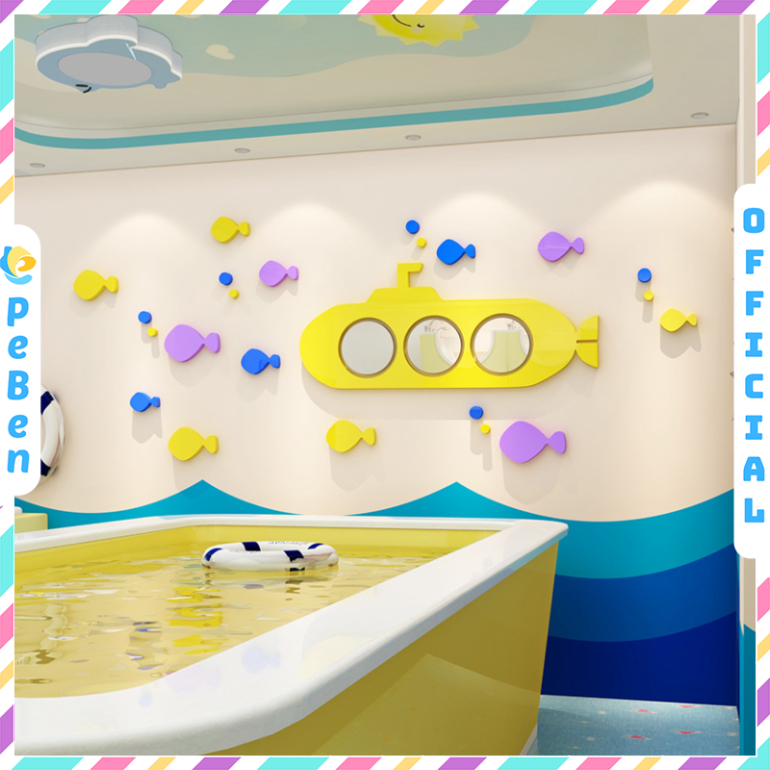  Tranh mica EPeBen dán tường nổi 3d Thám hiểm Đại dương trang trí Phòng cho bé, Phòng ngủ 