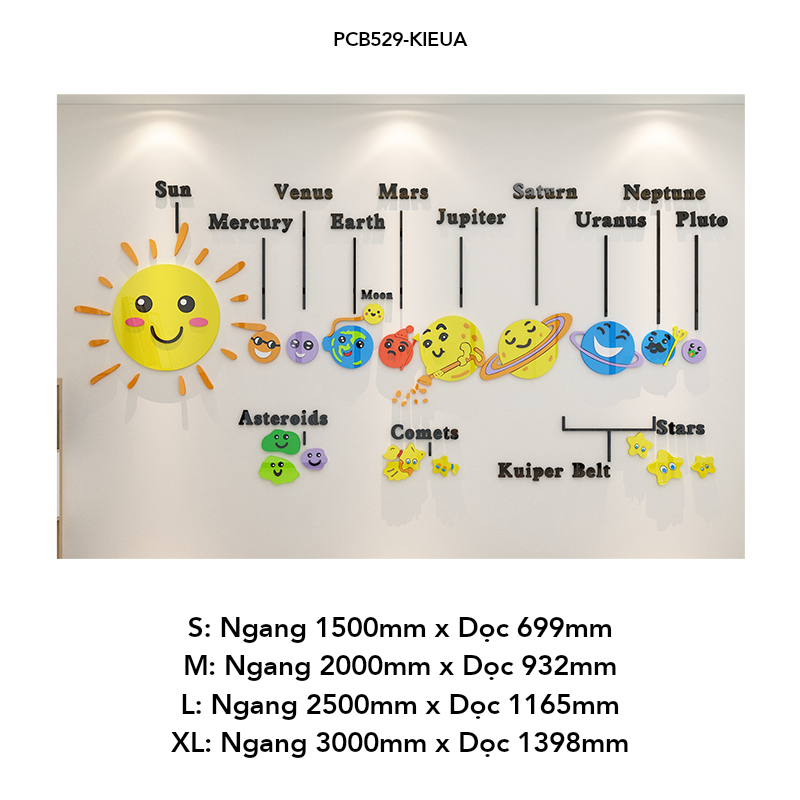  Tranh mica EPeBen dán tường nổi 3d Thiên hà lung linh trang trí Phòng cho bé, Phòng ngủ 