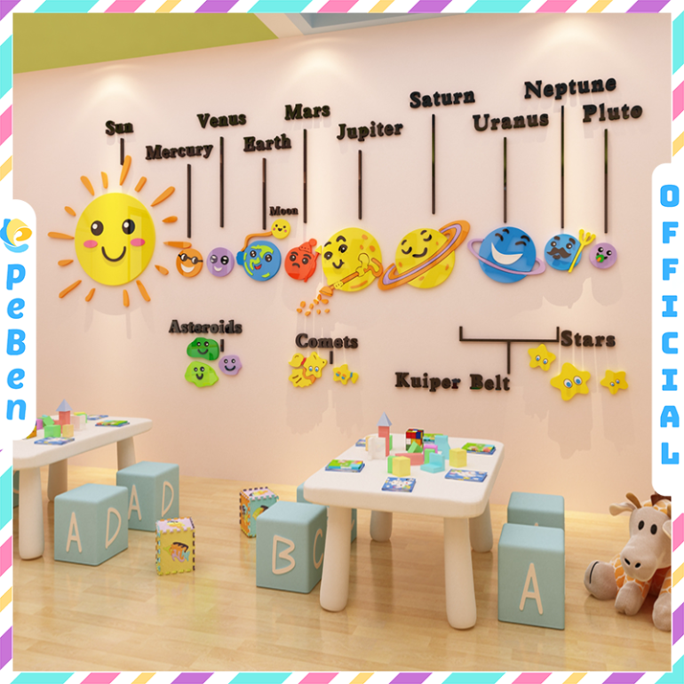  Tranh mica EPeBen dán tường nổi 3d Thiên hà lung linh trang trí Phòng cho bé, Phòng ngủ 