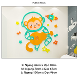  Tranh mica EPeBen dán tường nổi 3d  hình Động vật phi hành decor trang trí Phòng cho bé, Phòng ngủ, Mẫu giáo 
