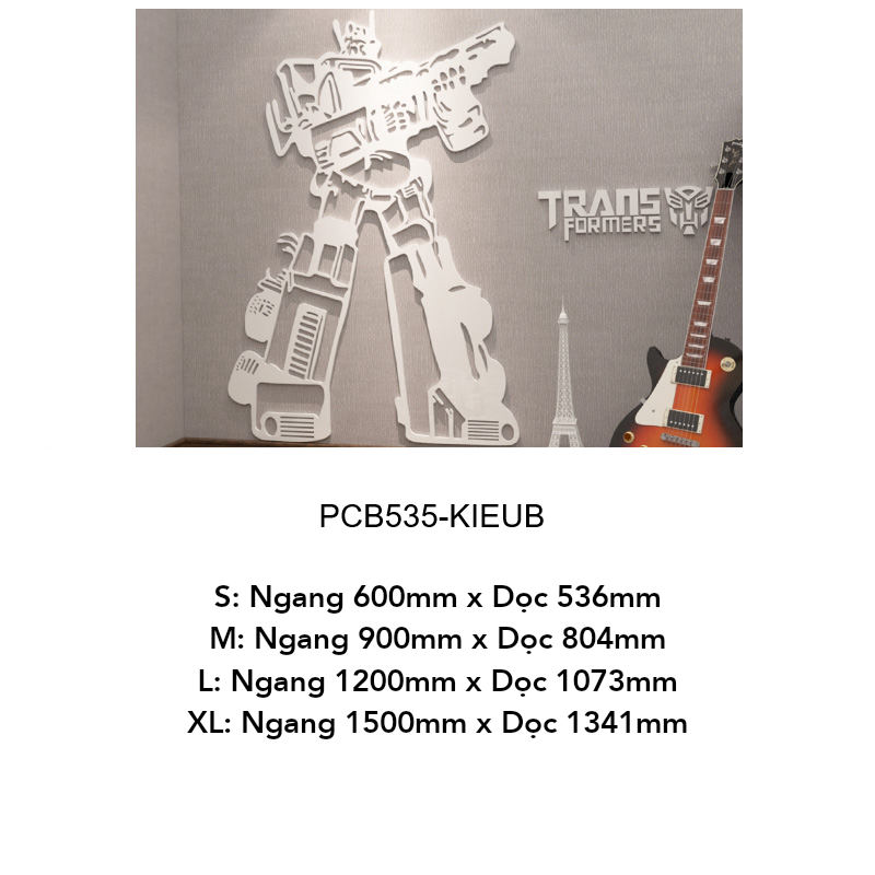  Tranh mica EPeBen dán tường nổi 3d Robot biến hình trang trí Phòng cho bé, Phòng khách 