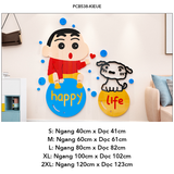  Tranh mica EPeBen dán tường nổi 3d Shin cậu bé bút chì trang trí Phòng cho bé, Phòng khách 