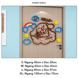  Tranh mica EPeBen dán tường nổi 3d hình Chú Thỏ hello Trang Trí Phòng Trẻ Em,Mẫu Giáo, Lớp Học 