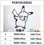  Tranh mica EPeBen dán tường nổi 3d hình pikachu hoạt hình dễ thương decor trang trí mầm non, phòng cho bé 