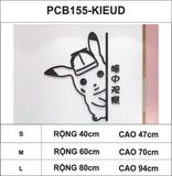  Tranh mica EPeBen dán tường nổi 3d hình pikachu hoạt hình dễ thương decor trang trí mầm non, phòng cho bé 