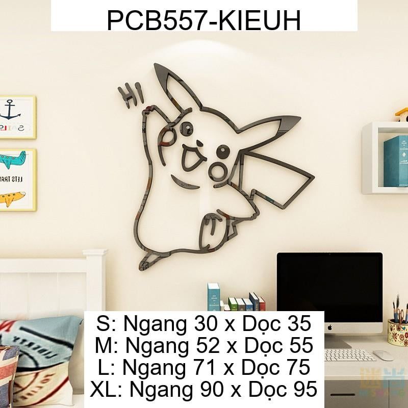  Tranh mica EPeBen dán tường nổi 3d hình Pikachu vàngTrang Trí Phòng Cho Bé,Mẫu Giáo, Lớp Học 
