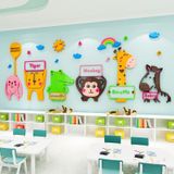  Tranh mica EPeBen dán tường nổi 3d hình Động Vật Vui Chơi Trang Trí Phòng Cho Bé,Mẫu Giáo, Lớp Học 