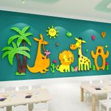  Tranh mica EPeBen dán tường nổi 3d hình Động Vật Vui Chơi Trang Trí Phòng Cho Bé,Mẫu Giáo, Lớp Học 
