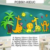  Tranh mica EPeBen dán tường nổi 3d hình Động Vật Vui Chơi Trang Trí Phòng Cho Bé,Mẫu Giáo, Lớp Học 