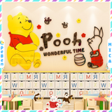  Tranh mica EPeBen dán tường nổi 3d hình Gấu POOH  Trang Trí Phòng Cho Bé,Mẫu Giáo, Lớp Học 