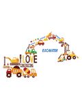  Tranh Mica EPeBen dán tường nổi 3d Máy Xúc  trang trí Phòng cho bé, Phòng ngủ, Mẫu giáo 